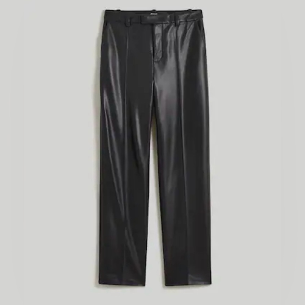 Madewell x Aimee Song Slim Tapered Pants in Faux Leather Size 14